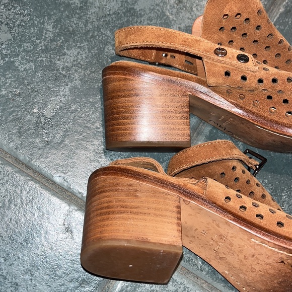 Rag & Bone Brown Suede Open Toe Booties NICE Sz 38 - Picture 11 of 11